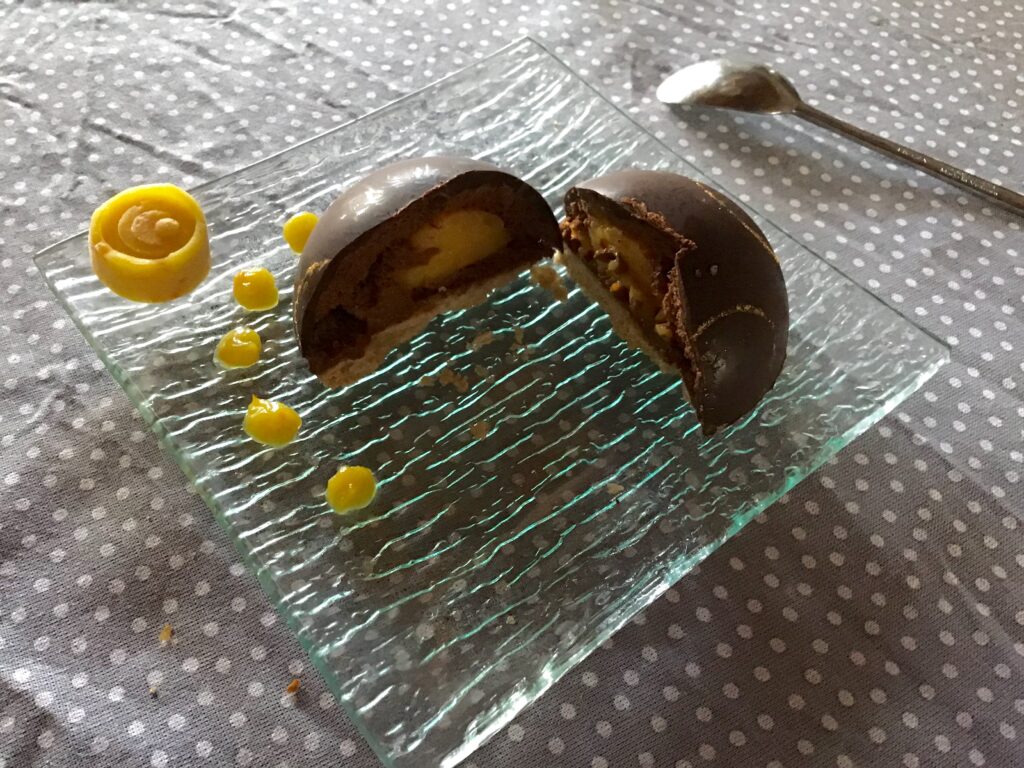 dômes au chocolat et à l'orange